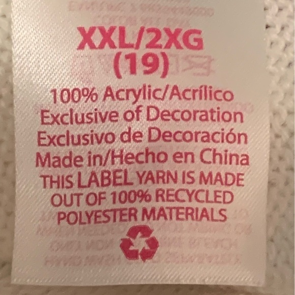 No Boundaries White Sequined Reindeer Christmas Graphic Sweater XXL SALE - Picture 8 of 13